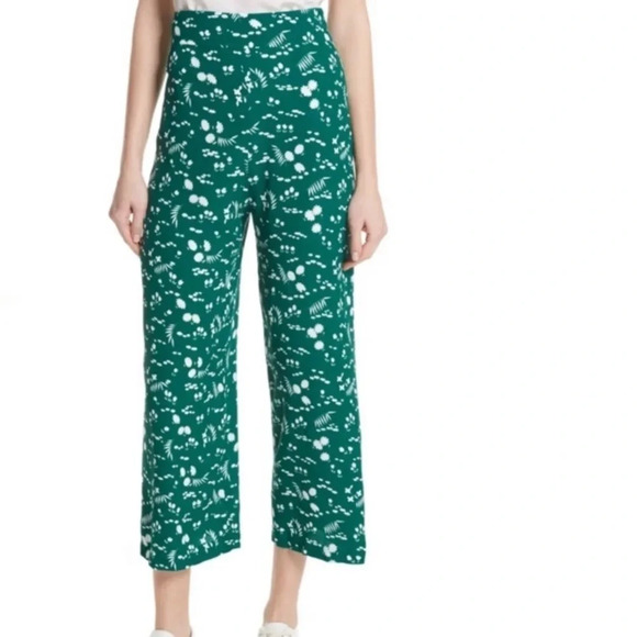 Maje Floral Crop Pants - Picture 1 of 8